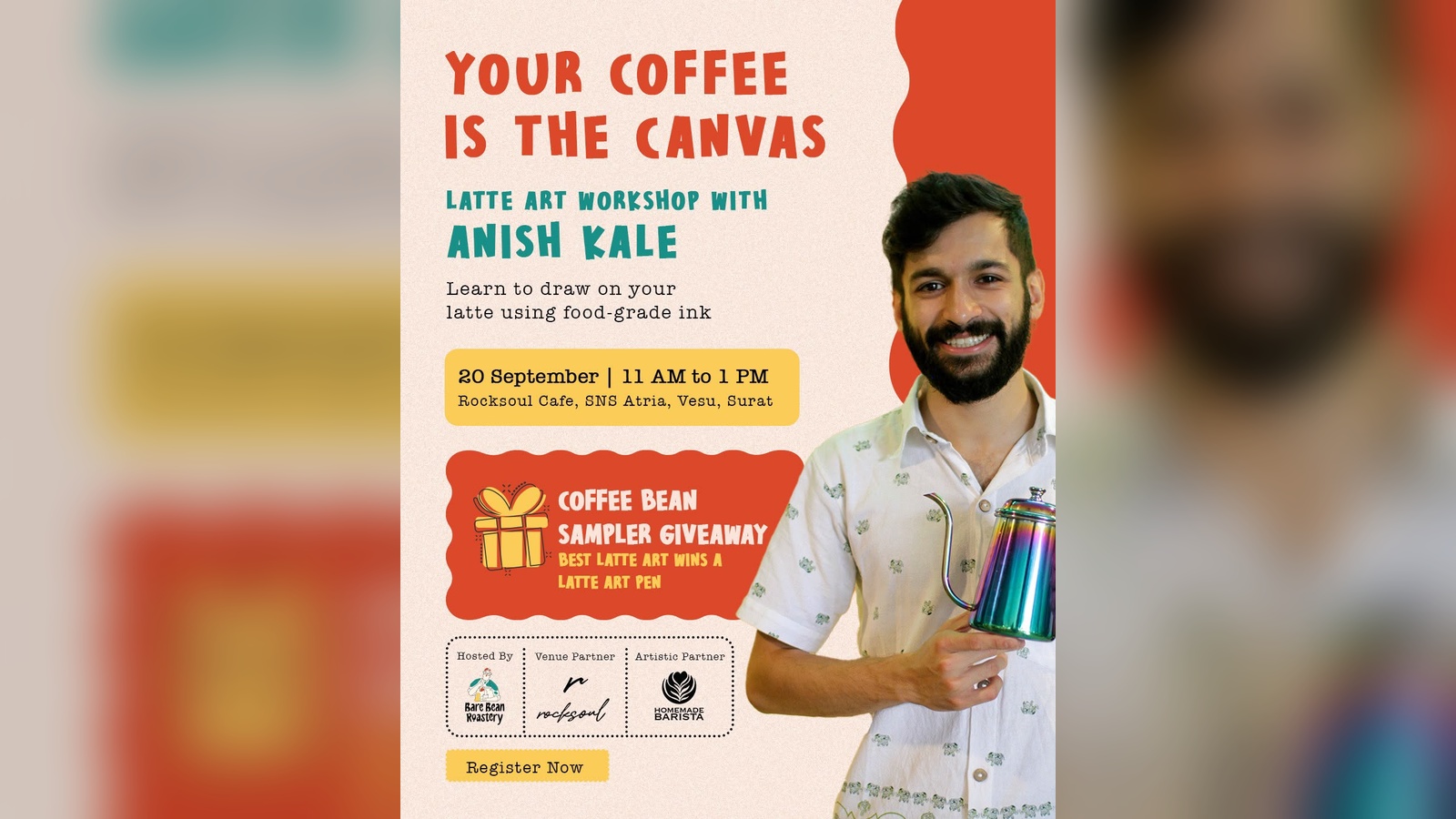 Your Coffee Is The Canvas: Latte Art Workshop with Anish Kale, Surat event cover